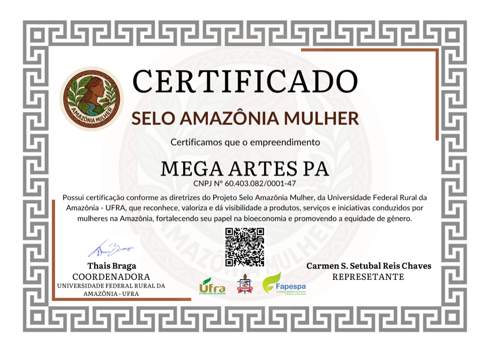 Certificado — Mega Artes PA