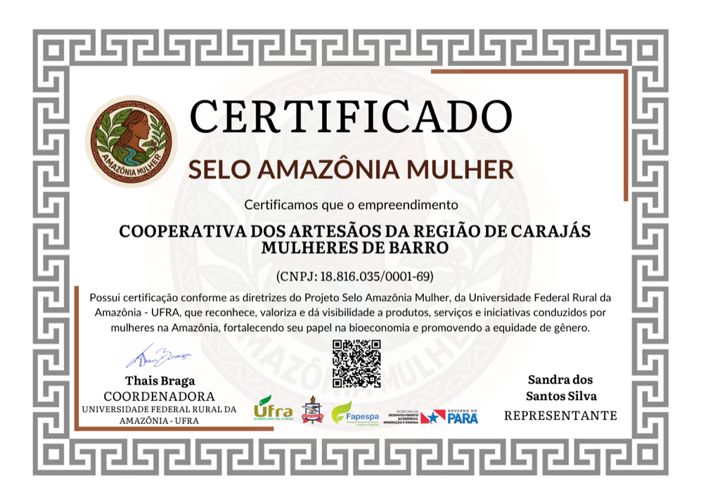 Certificado — Mulheres de Barro